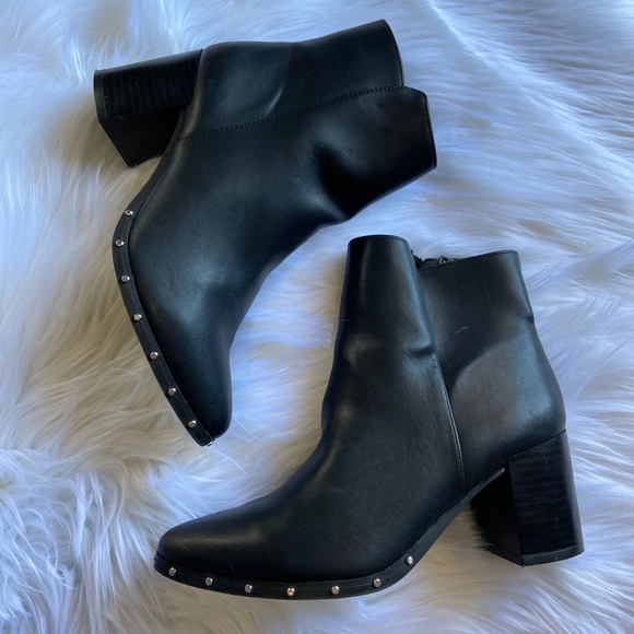 Express black Ankle Boots with silver studs. - Picture 2 of 8